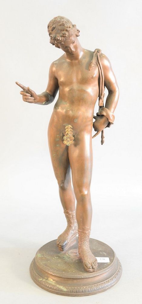 Appraisal: Narcissus bronze later added floral modesty covering unmarked - high