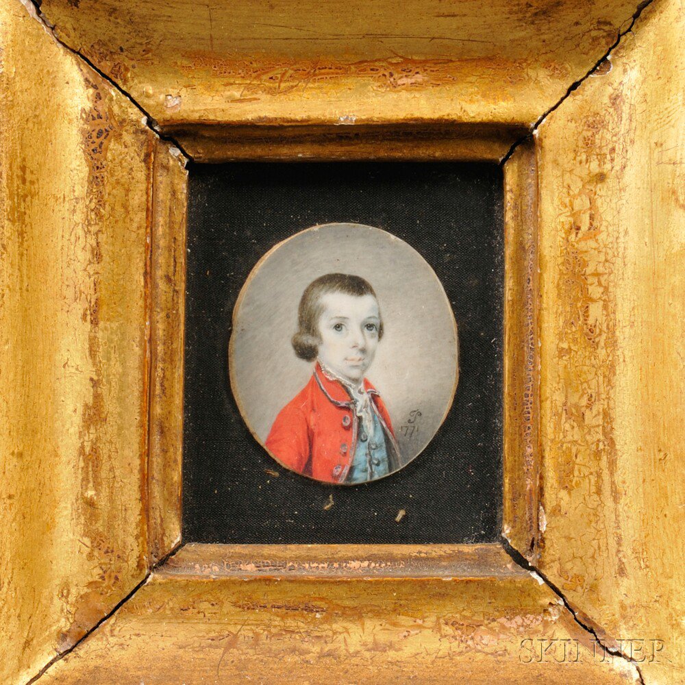 Appraisal: Anglo American School th Century Portrait Miniature of a Boy