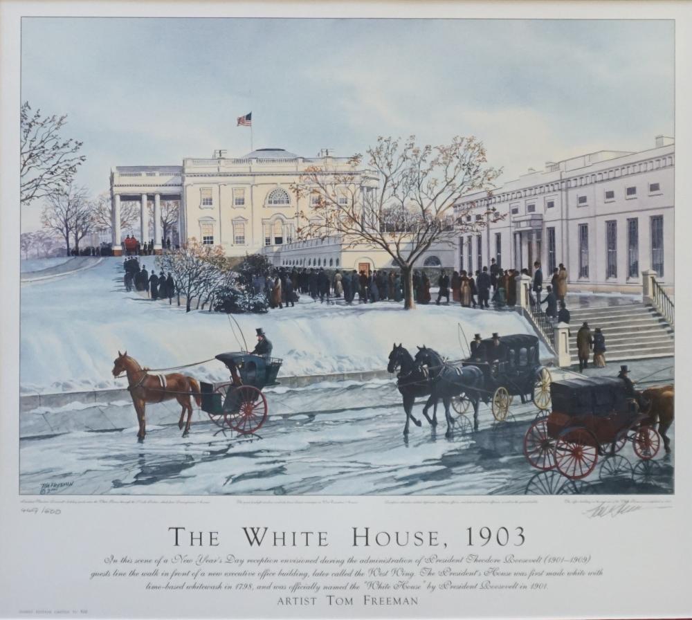 Appraisal: TOM FREEMAN THE WHITE HOUSE PRINT FRAME X IN X