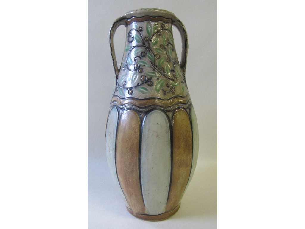 Appraisal: Royal Doulton Lambeth two handled vase