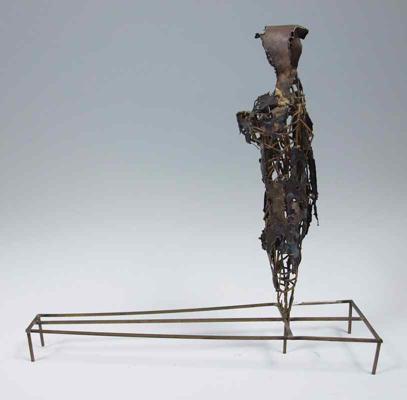 Appraisal: GONZALEZ Xavier American - ''Lazarus'' Silver Wire Sculpture '' x