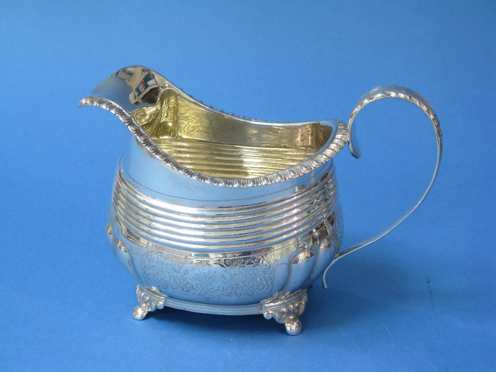 Appraisal: A George III boat shape Cream Jug with lobed border