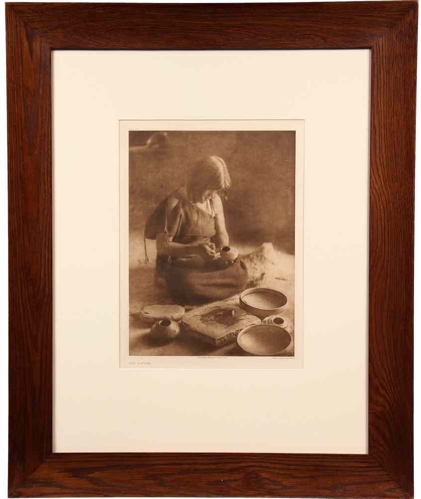 Appraisal: CURTIS PHOTOGRAVURE - 'The Potter' by E S Curtis a