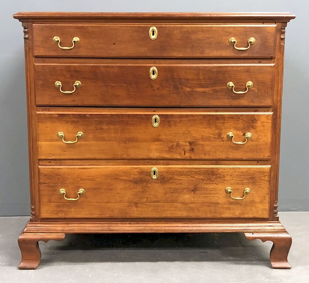 Appraisal: Pennsylvania Chippendale Cherry Chest of Drawers Pennsylvania Chippendale cherry chest