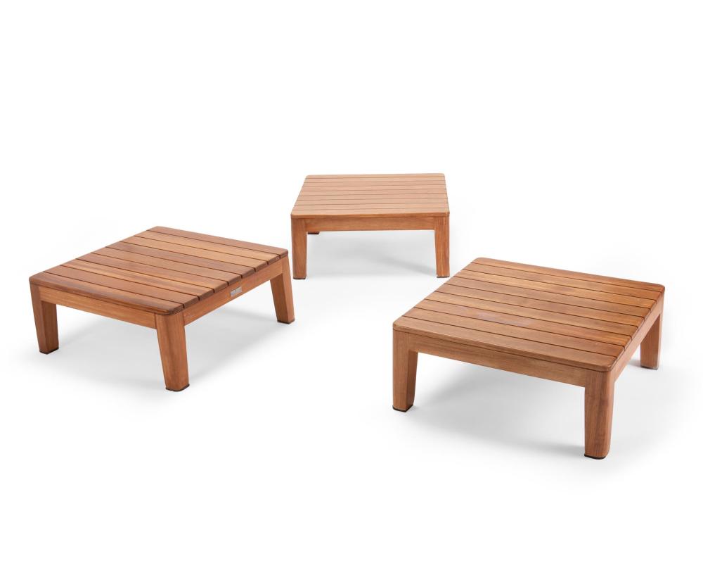 Appraisal: A set of JANUS et Cie outdoor teak coffee tables