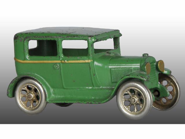 Appraisal: Cast Iron Arcade Model A -Door Sedan Car Description Green