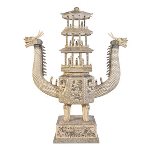 Appraisal: A Monumental Chinese Bone-Veneered Model of an Archaic Ritual Vessel