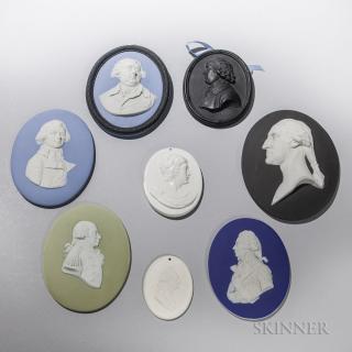 Appraisal: Eight Wedgwood Oval Portrait Medallions England th to th century