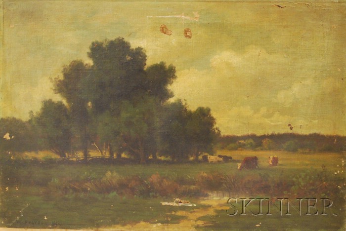 Appraisal: Attributed to William Pearson American th Century Summer Landscape with