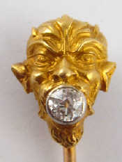 Appraisal: An antique carat gold old brilliant cut diamond pin designed