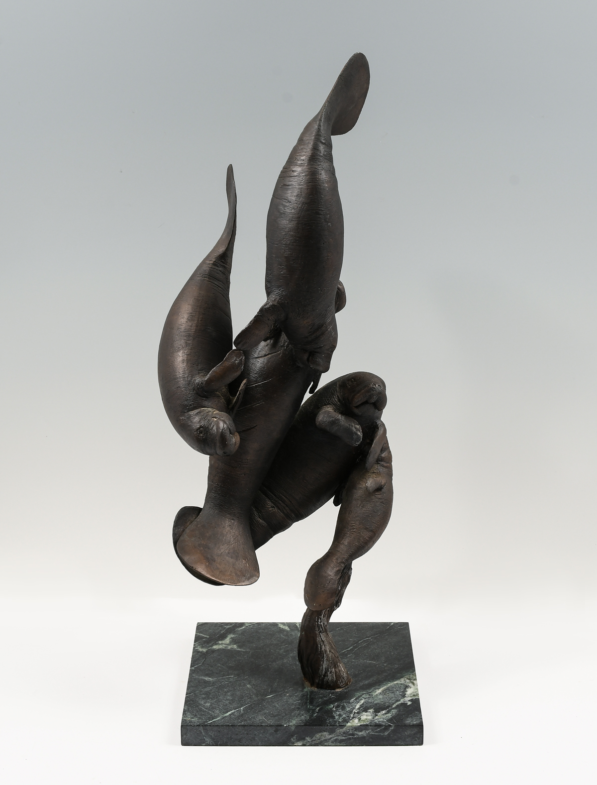 Appraisal: NICHOLSON Hugh American th C ''Manatee Dance'' Bronze Grouping signed