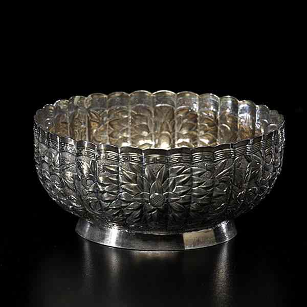 Appraisal: Chinese Export Silver Bowl Chinese export late th early th