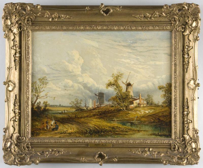 Appraisal: Joseph Paul Br - Windmills oil on canvas unsigned housed