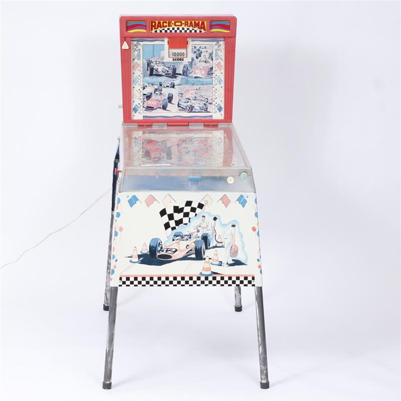 Appraisal: Vintage Wolverine Child's Race-O-Rama Electric Pinball Game Machine Condition issues