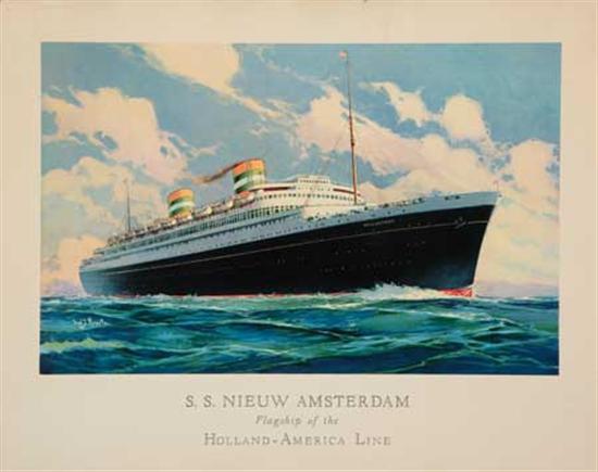 Appraisal: HOLLAND-AMERICA LINE Nieuw Amsterdam II S S Nieuw Amsterdam -