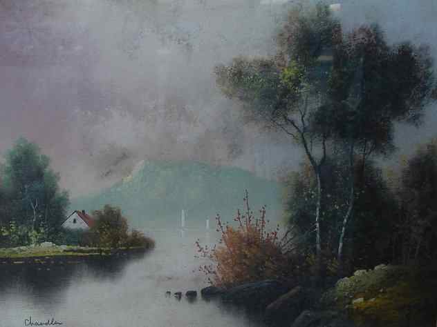 Appraisal: HUDSON RIVER SCHOOL STYLE PASTEL SIGNED CHANDLER '' x ''