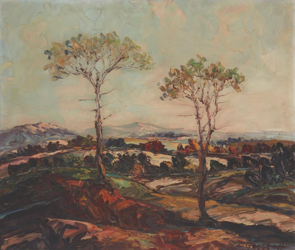 Appraisal: Leonid Gechtoff - American Autumn in Java Oil on canvas