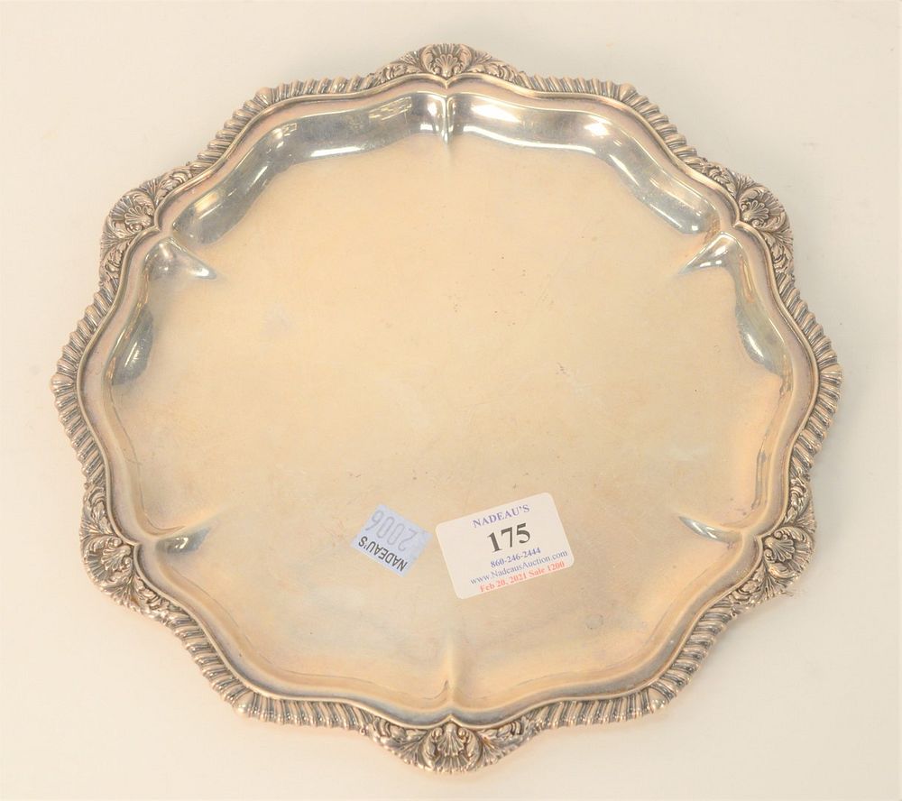 Appraisal: International Sterling Silver Salver diameter inches t oz Provenance The