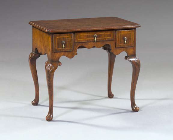 Appraisal: Fine George III Mahogany Lowboy mid- th century the top