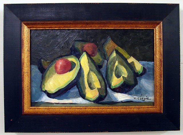 Appraisal: Sliced Avacado oil on board x SLR T Vergis artist