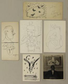 Appraisal: AVERY Milton Lot of Signed Greeting Cards All after drawings