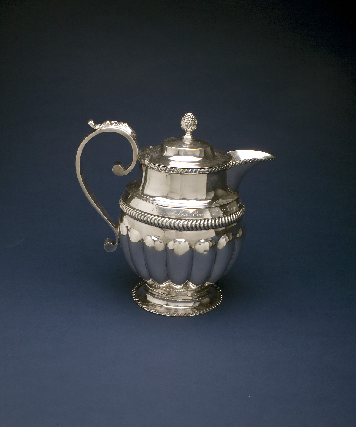 Appraisal: AMERICAN COIN SILVER PRESENTATION PITCHER FOR CAPTAIN HENRY BANCROFT J