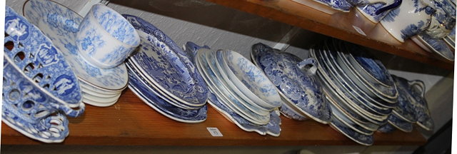 Appraisal: A SIMILAR COLLECTION OF BLUE TRANSFER POTTERY to include Spode