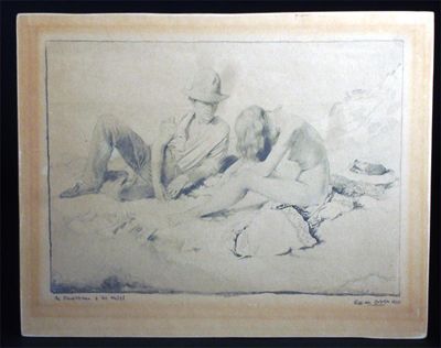 Appraisal: The Draughtsman and His Model' an etching by William Orpen