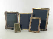 Appraisal: Five various silver photo frames all with strut backs x