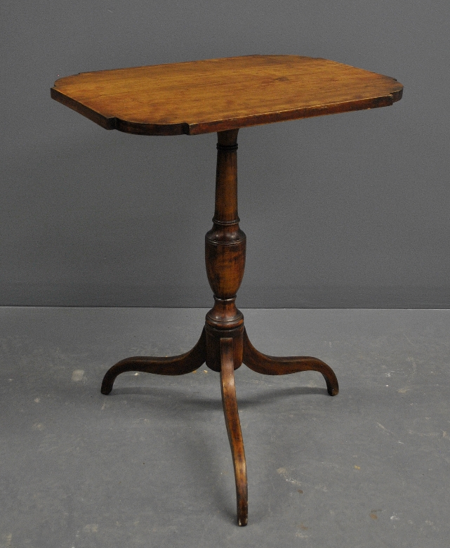 Appraisal: - New England Federal cherry tilt-top candle stand c h