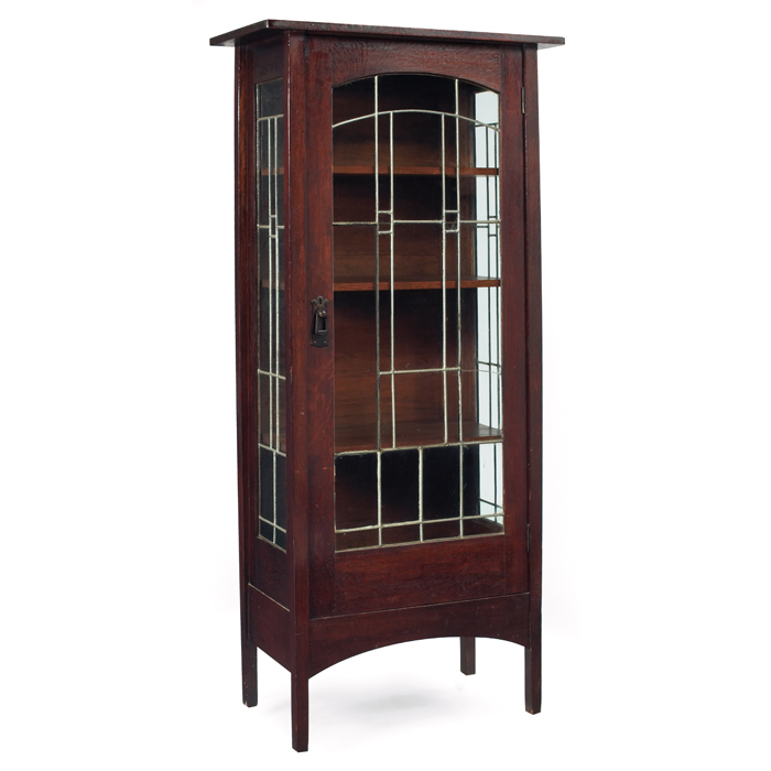 Appraisal: Gustav Stickley china cabinet designed by Harvey Ellis tall and