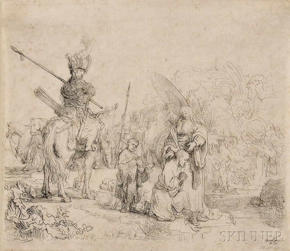 Appraisal: Rembrandt van Rijn Dutch - The Baptism of the Eunuch