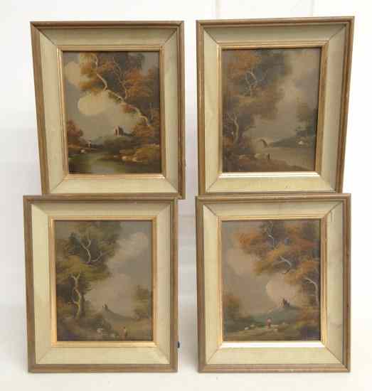 Appraisal: Lot four oil on canvas Continental School landscapes Sight ''