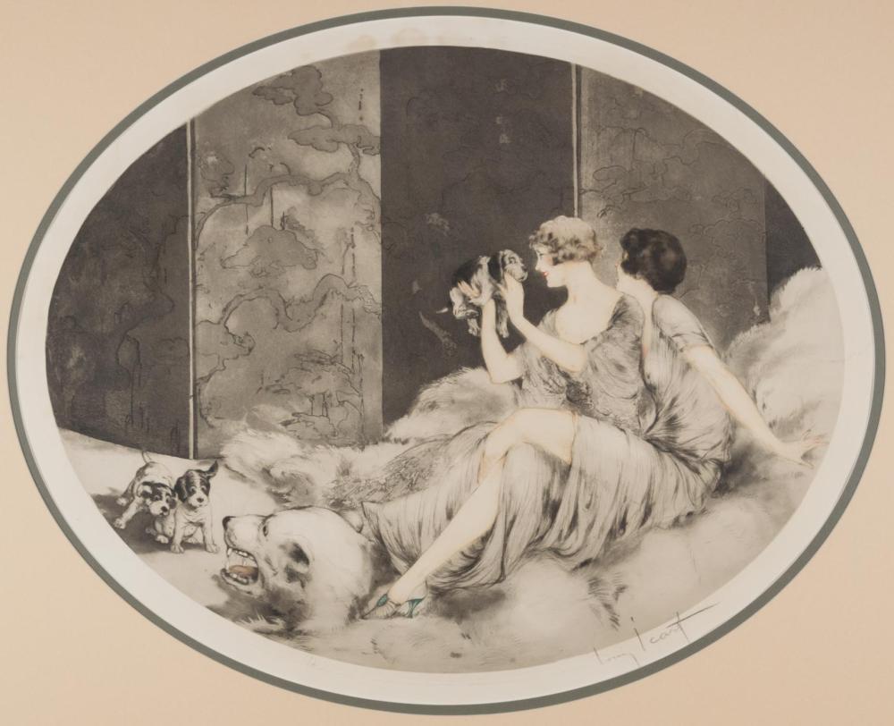 Appraisal: LOUIS ICART New York N Y - etching and aquatint