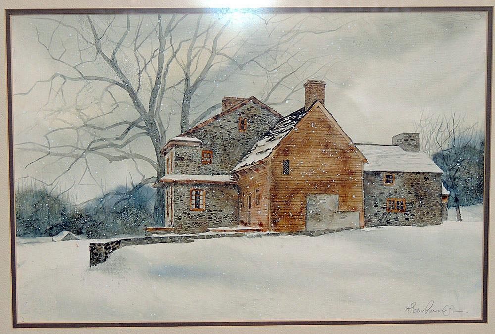 Appraisal: Paul Scarborough Watercolor Winter Landscape Paul Scarborough American th Century