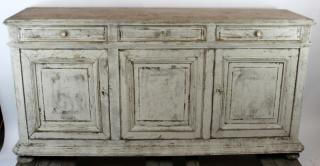 Appraisal: French Directoire enfilade painted finish French early th century enfilade