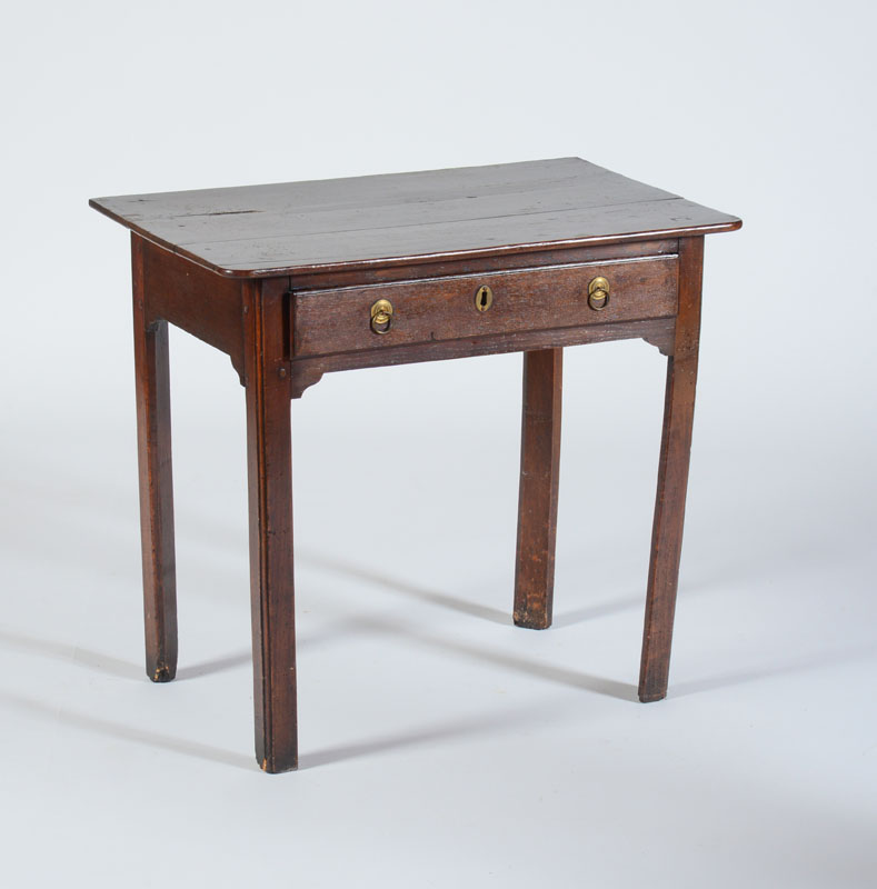 Appraisal: GEORGE III OAK AND FRUITWOOD SIDE TABLE x x in