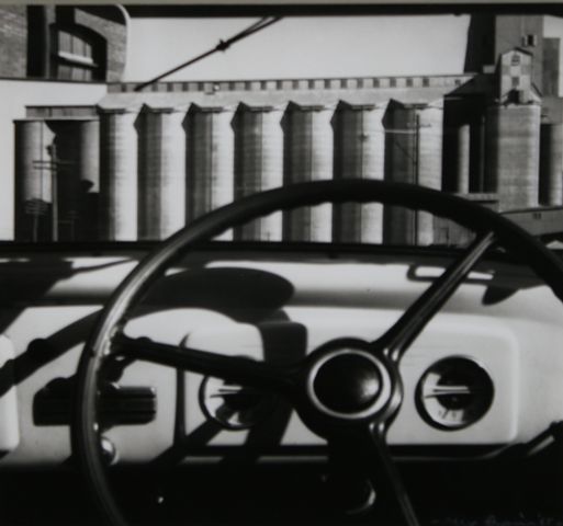 Appraisal: Max Dupain - Silos through the Windscreen silver gelatin print