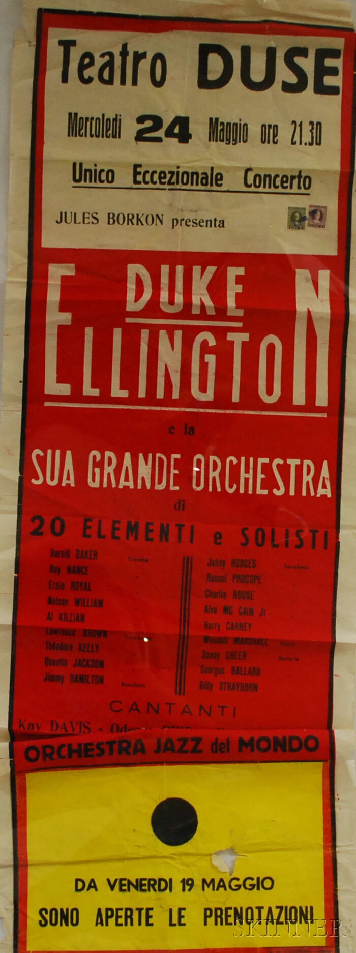 Appraisal: Italian Duke Ellington e la Sua Grande Orchestra Teatro Duse