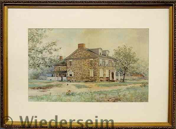 Appraisal: English Frank F American Delaware Pennsylvania - framed and matted