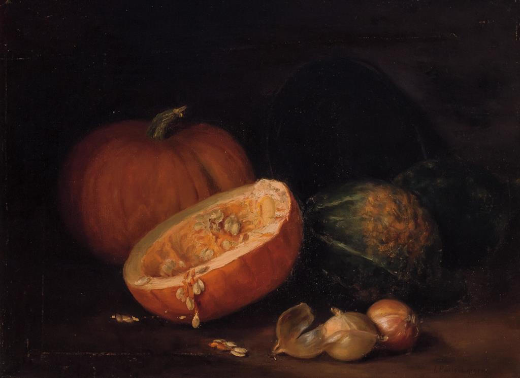 Appraisal: IDA PULIS LATHROP American - Still Life with Pumpkins and