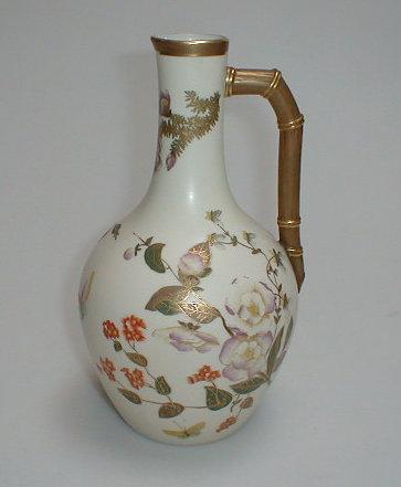 Appraisal: A Royal Worcester ewer painted and gilt with flowers and