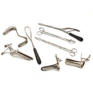 Appraisal: Eight Varied Antique Obstetrical Instruments American makers types include a