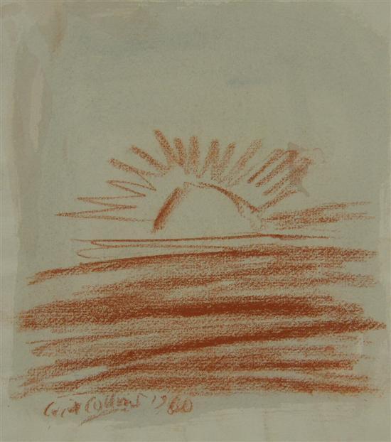 Appraisal: Cecil Collins - Sun rising signed and inscribed on reverse