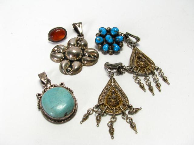 Appraisal: Lot of Sterling Silver Jewelry Items six pieces including a