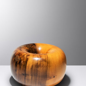 Appraisal: Ed Moulthrop American - Turned Vessel figured tulipwood signed 'Ed