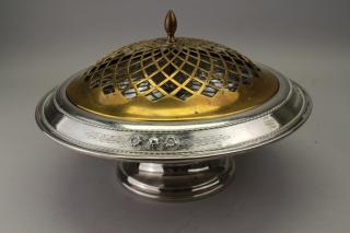 Appraisal: Antique Sterling Silver Ariston Potpourri Dish Antique Sterling Silver Ariston