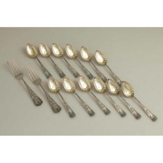 Appraisal: Sterling Silver Flatware Assembled sterling silver flatware comprising Fischer sterling