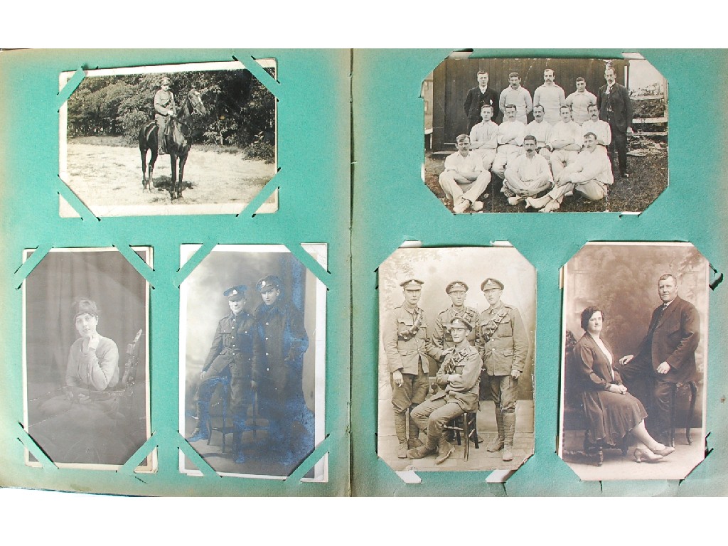 Appraisal: EARLY TWENTIETH CENTURY ALBUM OF POSTCARDS MAINLY BLACK AND WHITE