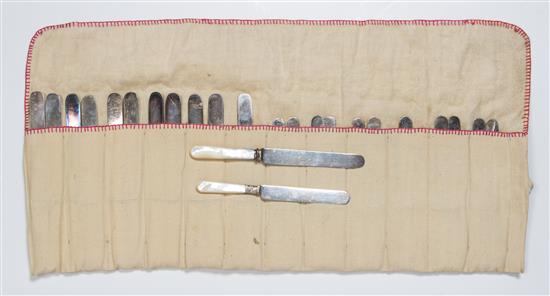 Appraisal: Sale Lot Two Sets of Twelve Silver-plate Knives J Russell